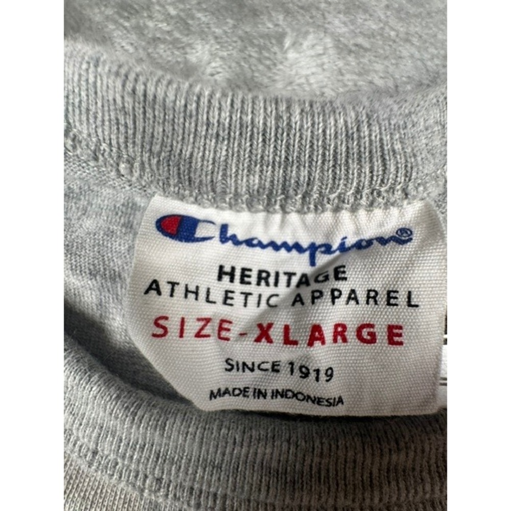 Champion T-Shirt Mens XL Heritage All Over Print Script Logo Gray Short Sleeve - Picture 5 of 9